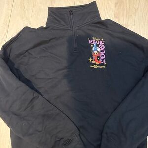 Disney Black Quarter zip with Logo